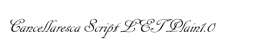 Cancellaresca Script LET Plain1.0