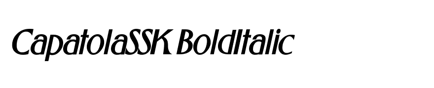 CapatolaSSK BoldItalic