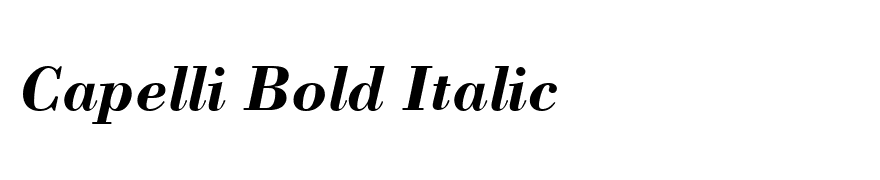 Capelli Bold Italic