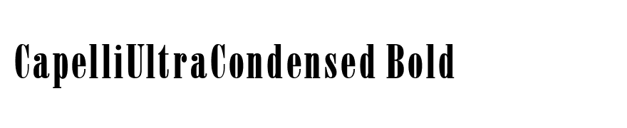 CapelliUltraCondensed Bold