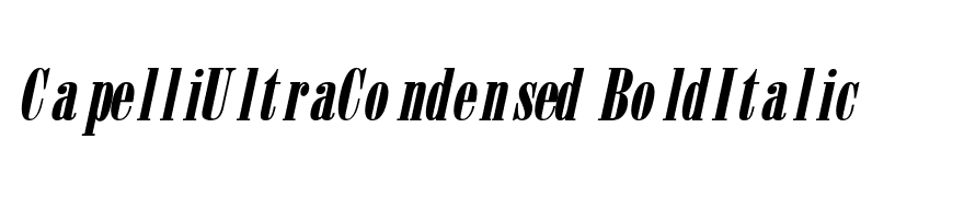 CapelliUltraCondensed BoldItalic