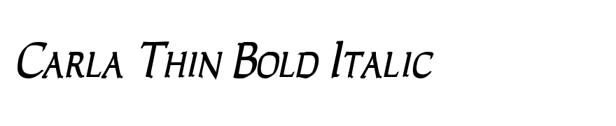 Carla Thin Bold Italic