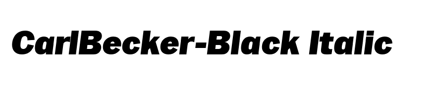 CarlBecker-Black Italic