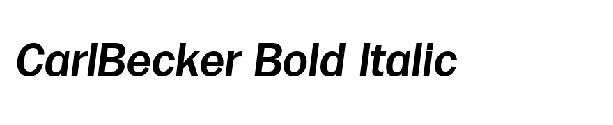 CarlBecker Bold Italic