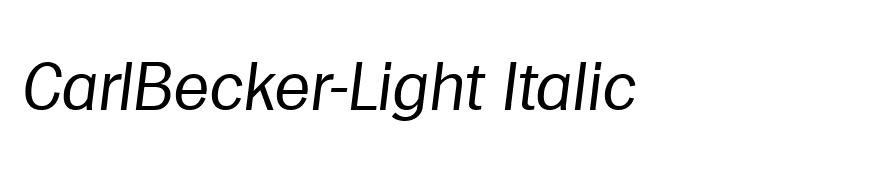 CarlBecker-Light Italic