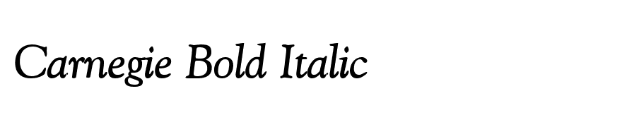 Carnegie Bold Italic