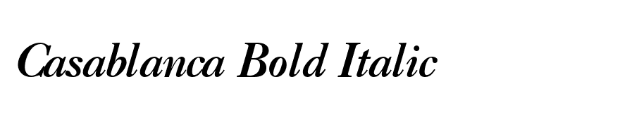Casablanca Bold Italic