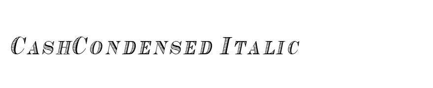 CashCondensed Italic