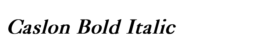 Caslon Bold Italic