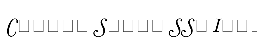 Caslon Swash SSi Italic