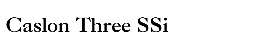 Caslon Three SSi