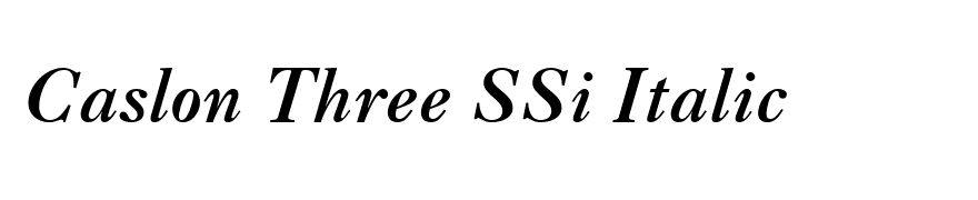 Caslon Three SSi Italic