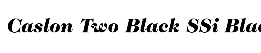 Caslon Two Black SSi Black Italic
