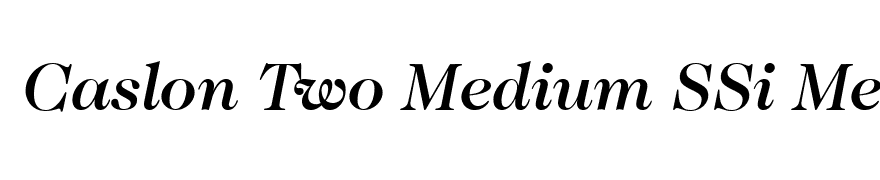 Caslon Two Medium SSi Medium Italic