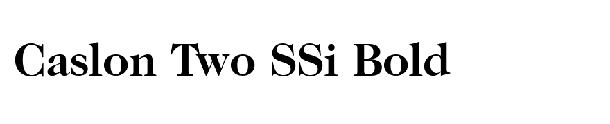 Caslon Two SSi Bold