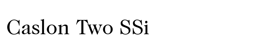 Caslon Two SSi