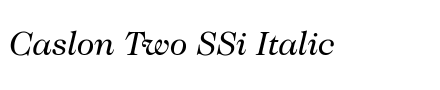 Caslon Two SSi Italic