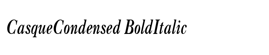 CasqueCondensed BoldItalic