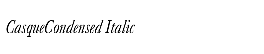 CasqueCondensed Italic