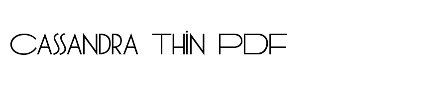 Cassandra Thin PDF