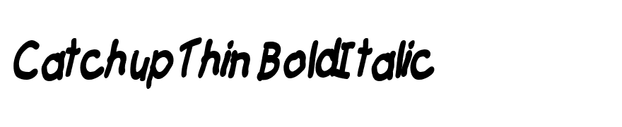 Catchup Thin BoldItalic