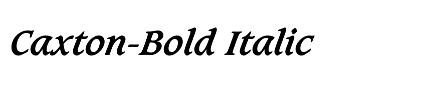Caxton-Bold Italic