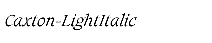 Caxton-LightItalic