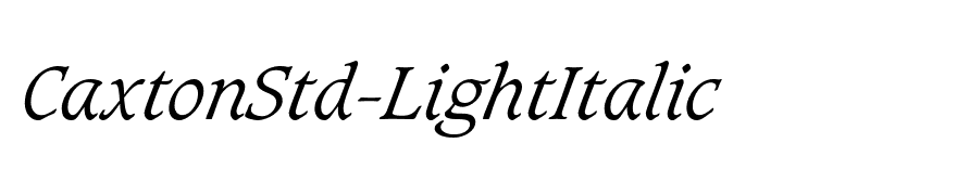 CaxtonStd-LightItalic