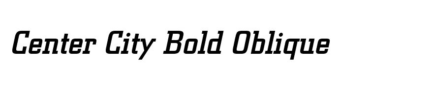Center City Bold Oblique