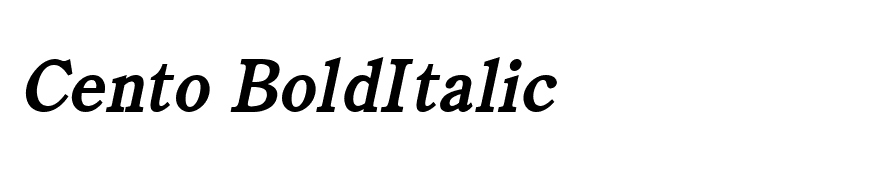 Cento BoldItalic