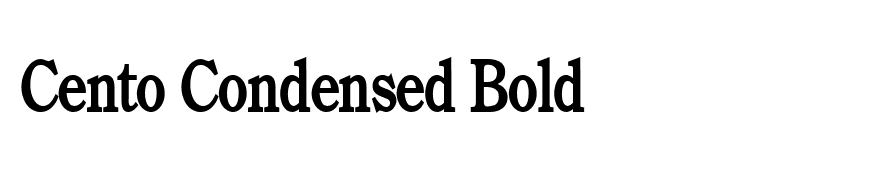 Cento Condensed Bold