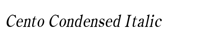 Cento Condensed Italic