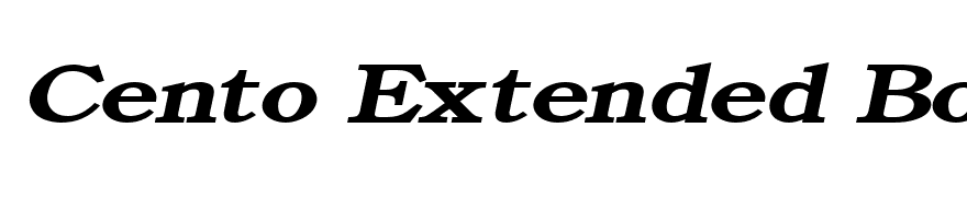 Cento Extended BoldItalic