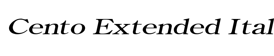 Cento Extended Italic