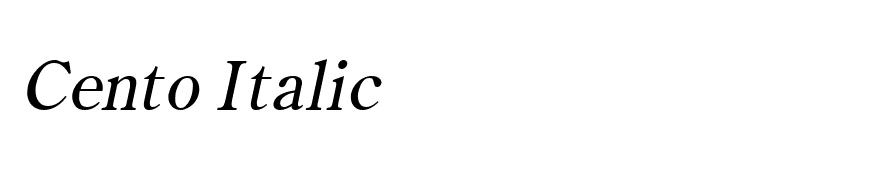 Cento Italic