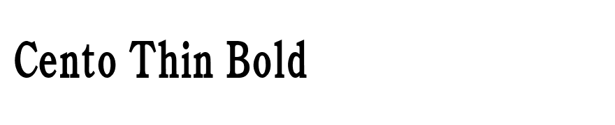 Cento Thin Bold