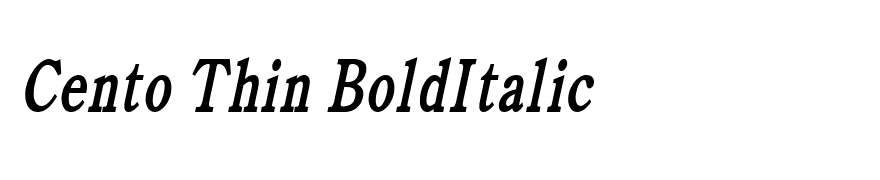 Cento Thin BoldItalic