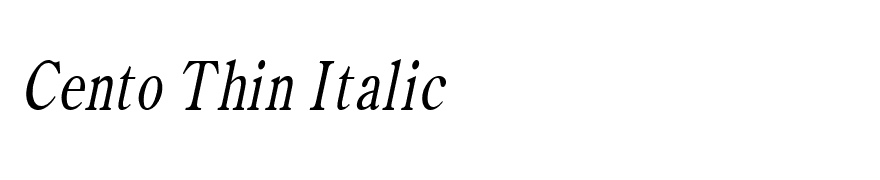 Cento Thin Italic