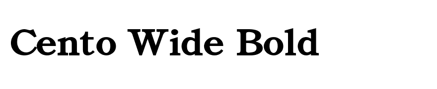 Cento Wide Bold