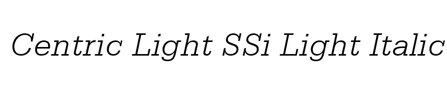 Centric Light SSi Light Italic