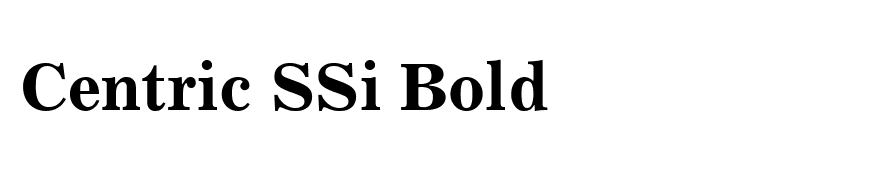 Centric SSi Bold