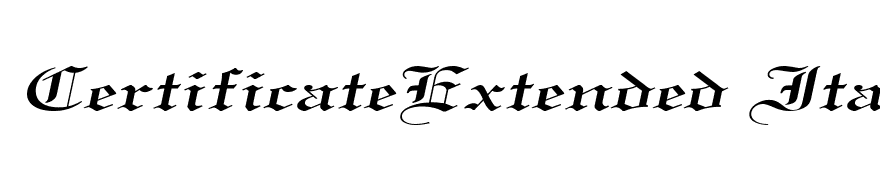 CertificateExtended Italic