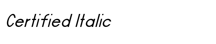 Certified Italic