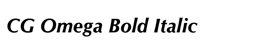 CG Omega Bold Italic