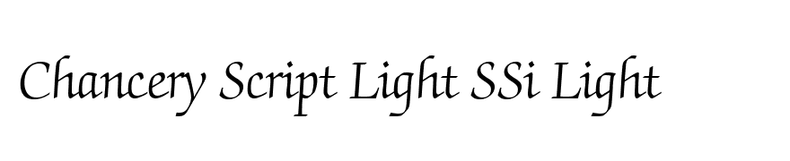 Chancery Script Light SSi Light