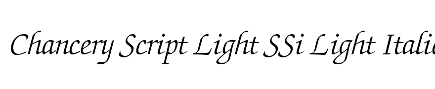 Chancery Script Light SSi Light Italic