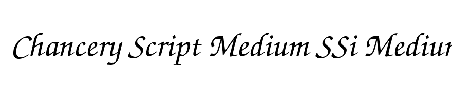 Chancery Script Medium SSi Medium Italic