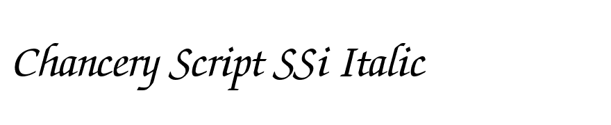 Chancery Script SSi Italic