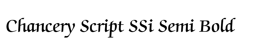 Chancery Script SSi Semi Bold