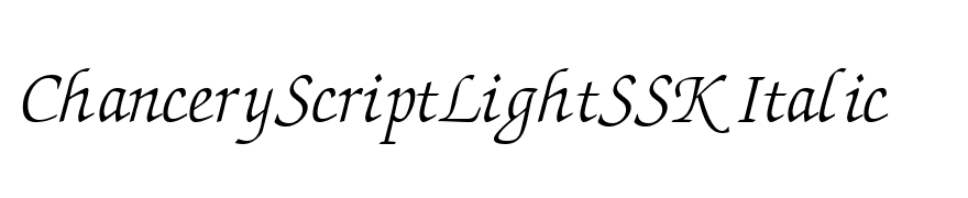 ChanceryScriptLightSSK Italic